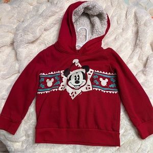 Mickey red fleece hoodie 5T excellent condition